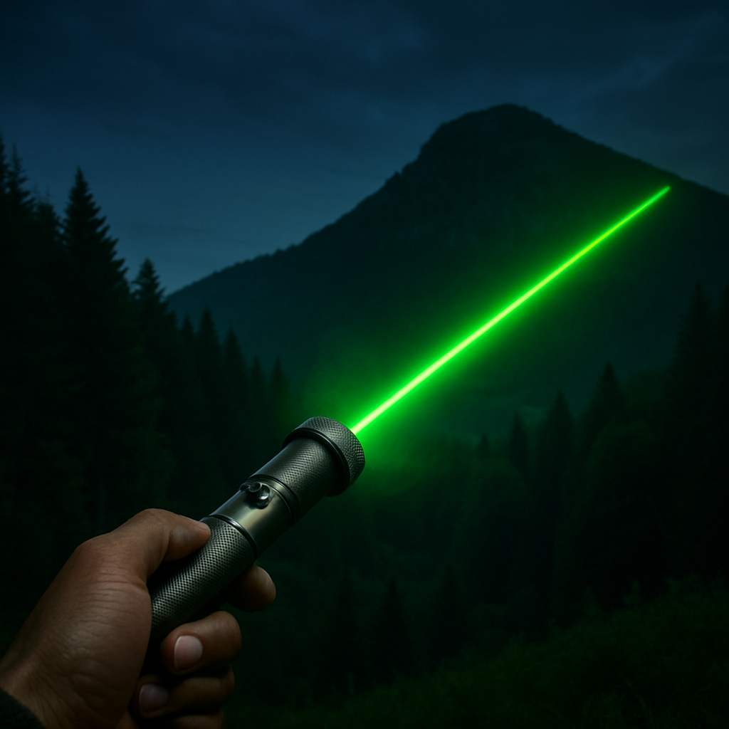 Krachtige Laserpointer Zaklamp met Instelbare Focus en USB Oplaadbaar – Bereik tot 10.000 Meter