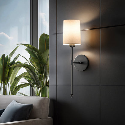 Wandlamp Goud Witte Cilinderkap Set 2 Draadloos Afstandsbediening Dimbaar RGB Slaapkamer