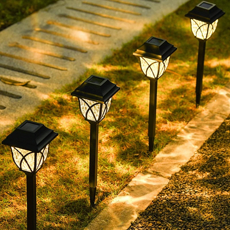 Zonne Energie Tuinpad Verlichting LED Waterdicht 43cm Set Van 4