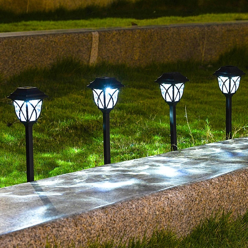 Zonne Energie Tuinpad Verlichting LED Waterdicht 43cm Set Van 4