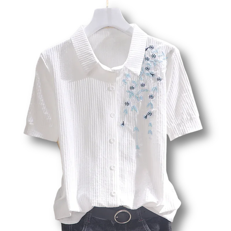 Katoenen overhemd met bloemenprint casual stijl