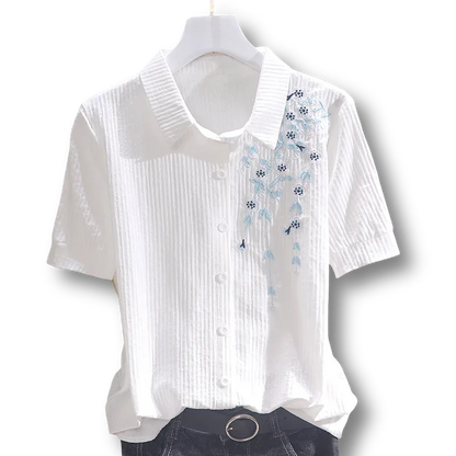 Katoenen overhemd met bloemenprint casual stijl