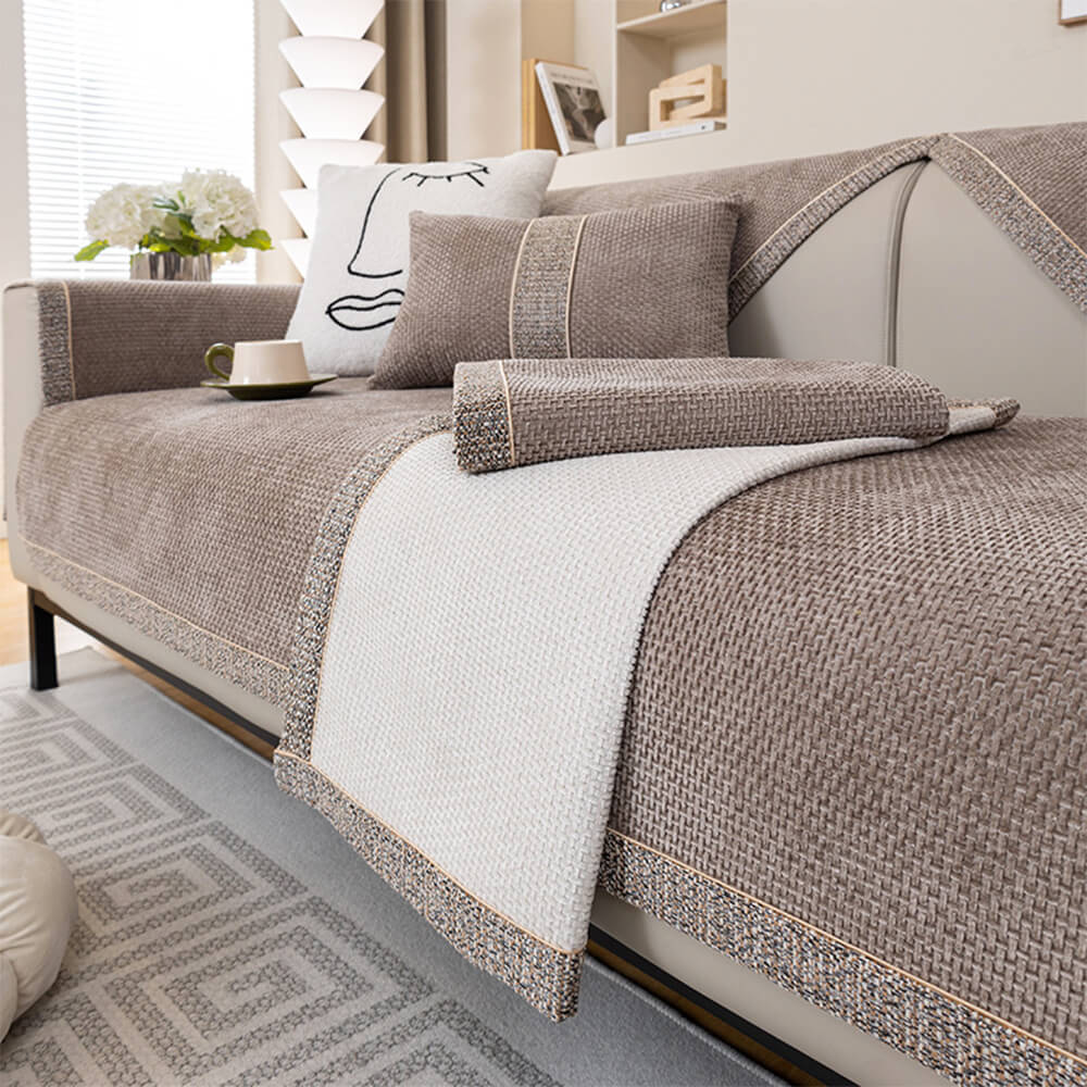 Chenille Bankhoes Antislip Structuur Bescherming Huisdieren Kleur en Maat Universeel