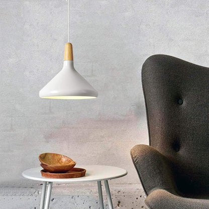Hanglamp Scandinavisch Aluminium Hout Wit E27 Eettafel Woonkamer Minimalistisch Design Verlichting Keukeneiland