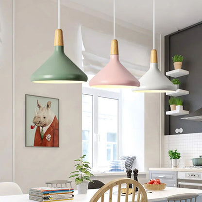 Hanglamp Scandinavisch Aluminium Hout Wit E27 Eettafel Woonkamer Minimalistisch Design Verlichting Keukeneiland