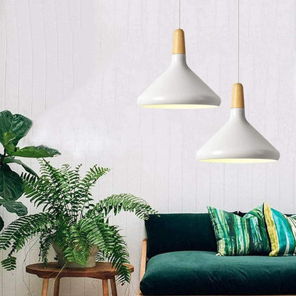 Hanglamp Scandinavisch Aluminium Hout Wit E27 Eettafel Woonkamer Minimalistisch Design Verlichting Keukeneiland