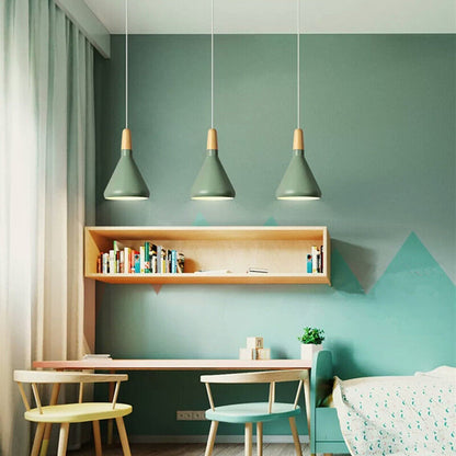 Hanglamp Scandinavisch Aluminium Hout Wit E27 Eettafel Woonkamer Minimalistisch Design Verlichting Keukeneiland