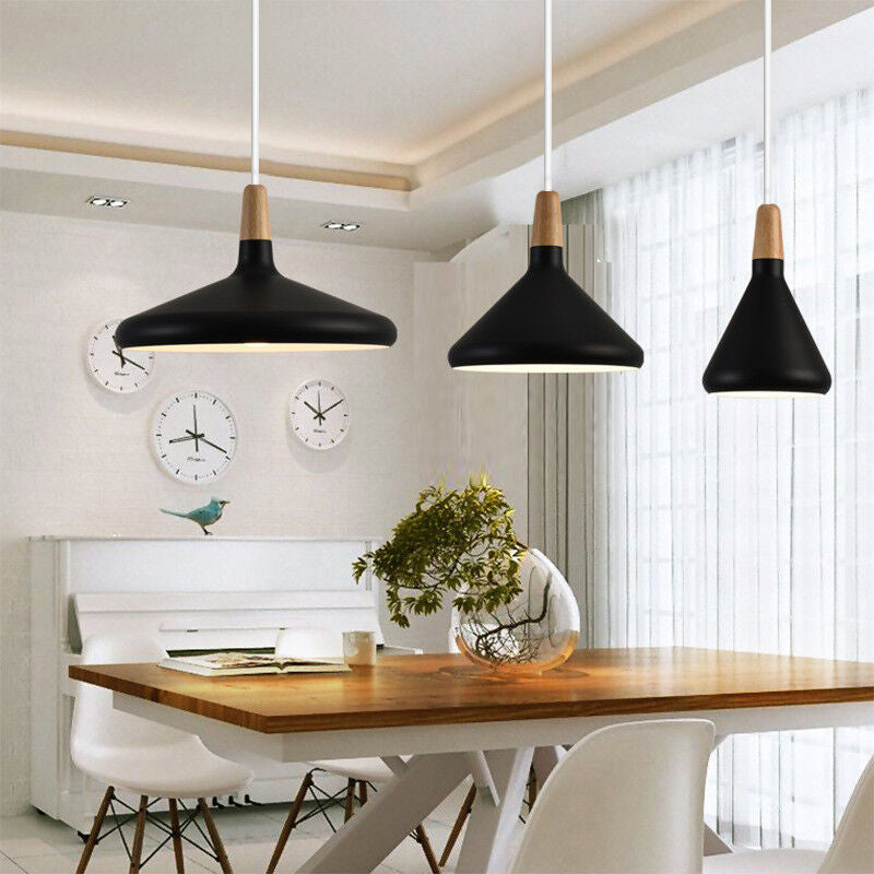 Hanglamp Scandinavisch Aluminium Hout Wit E27 Eettafel Woonkamer Minimalistisch Design Verlichting Keukeneiland