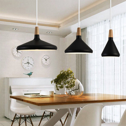 Hanglamp Scandinavisch Aluminium Hout Wit E27 Eettafel Woonkamer Minimalistisch Design Verlichting Keukeneiland