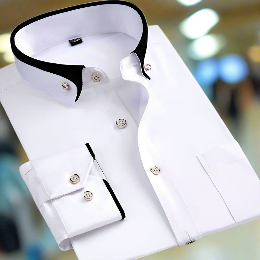 Overhemd voor Heren Klassiek Elegante Stijl Wit