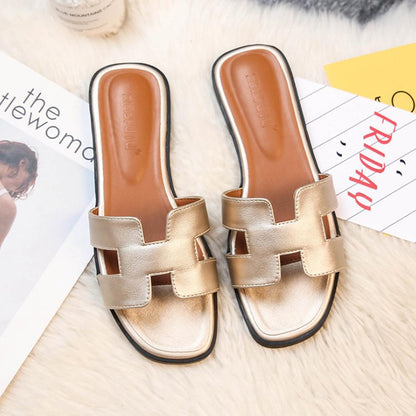 Dames Sandalen H-Profiel Vegan Leder Comfortabel Elegant Zomer Schoeisel
