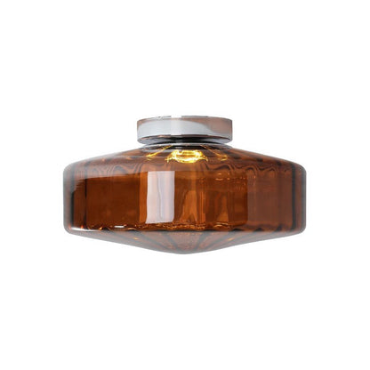 Vintage Geribbeld Glazen Plafondlamp Groen – Klassieke Verlichting voor Eetkamer, Entree & Gang
