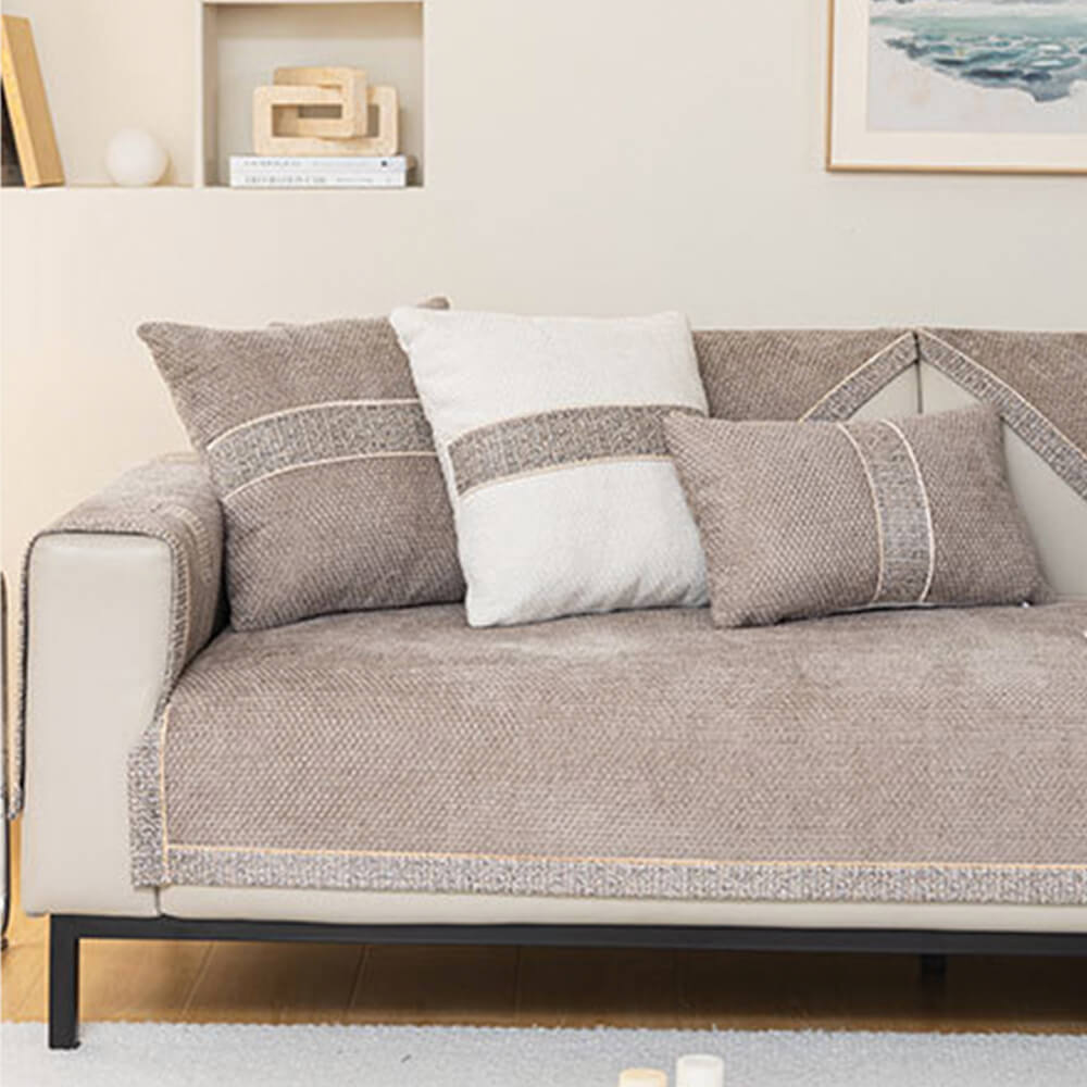 Chenille Bankhoes Antislip Structuur Bescherming Huisdieren Kleur en Maat Universeel
