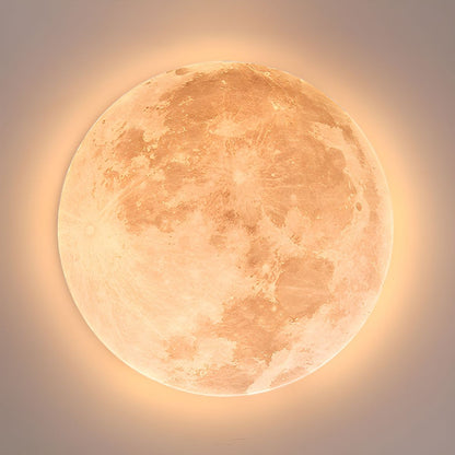 LED Plafondlamp Maanontwerp Hout Acryl Rond 26-48cm Slaapkamer Woonkamer Plafondlamp Maanlamp LED Verlichting Modern Interieur