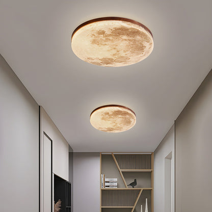 LED Plafondlamp Maanontwerp Hout Acryl Rond 26-48cm Slaapkamer Woonkamer Plafondlamp Maanlamp LED Verlichting Modern Interieur