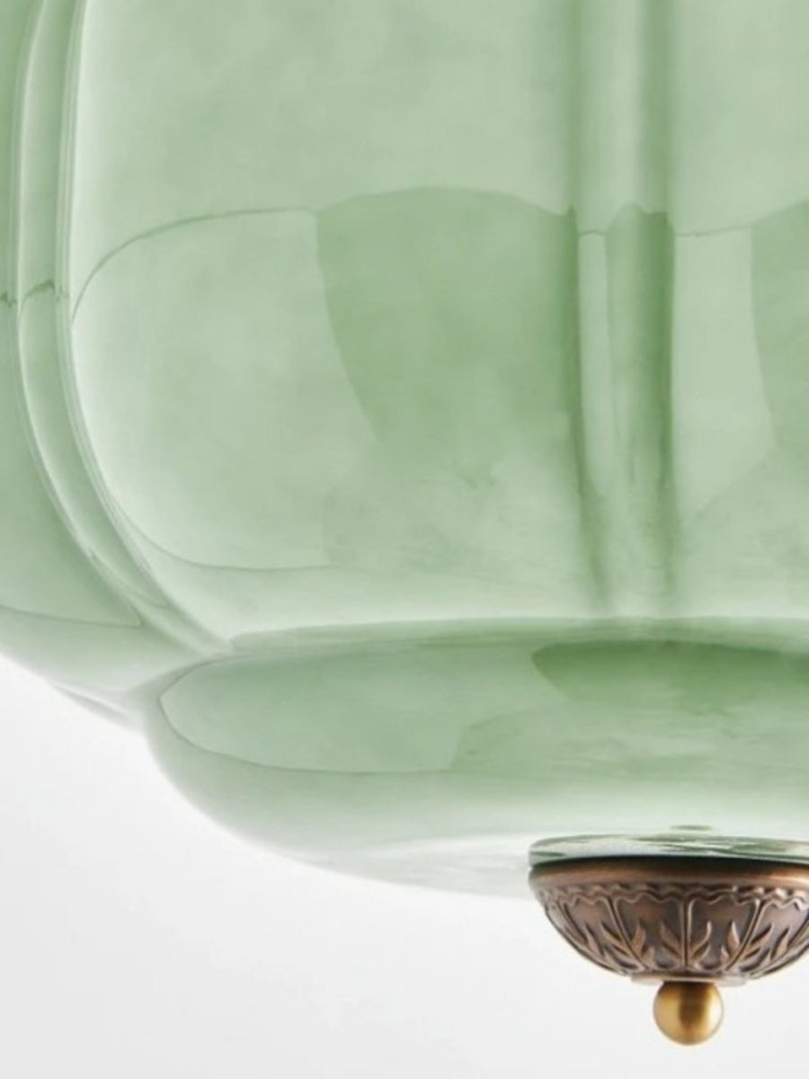Retro Plafondlamp met Melkglazen Kap – Verfijnde Semi-Flush Mount Verlichting voor Moderne Interieurs