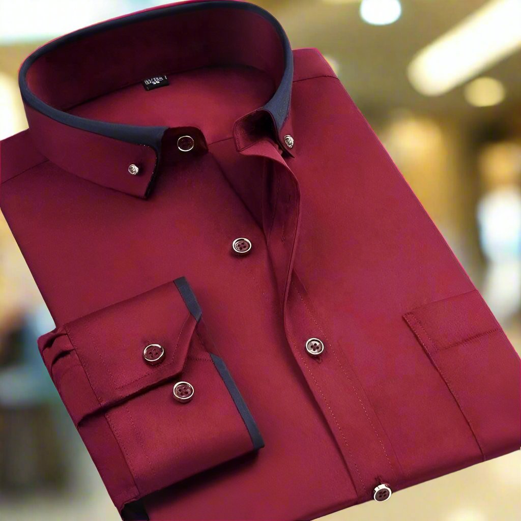 Overhemd voor Heren Klassiek Elegante Stijl Wit