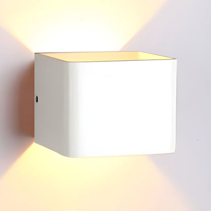 Cubbon Wandlamp LED Aluminium Acryl Zwart/Wit Wandverlichting Binnen Modern Up Down Designlamp Slaapkamer Hal
