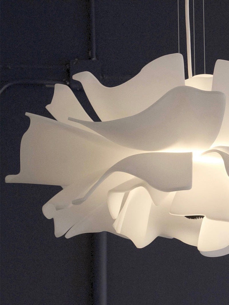 Handgemaakte Acryl Hanglamp Lotus Bloem Wit Scandinavisch Design