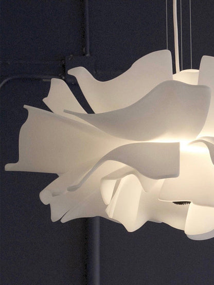 Handgemaakte Acryl Hanglamp Lotus Bloem Wit Scandinavisch Design