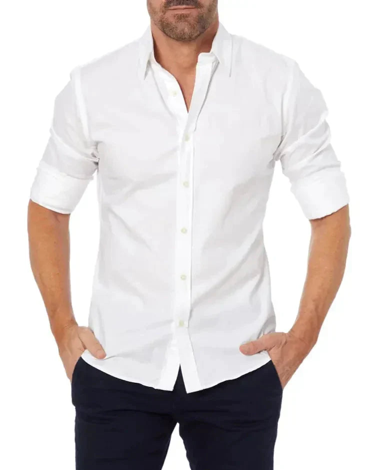 Heren Overhemd Lange Mouw Kwaliteit Casual Look
