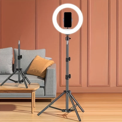 Professionele LED-Ringlamp met Verstelbaar Statief en Telefoonhouder voor Foto & Video