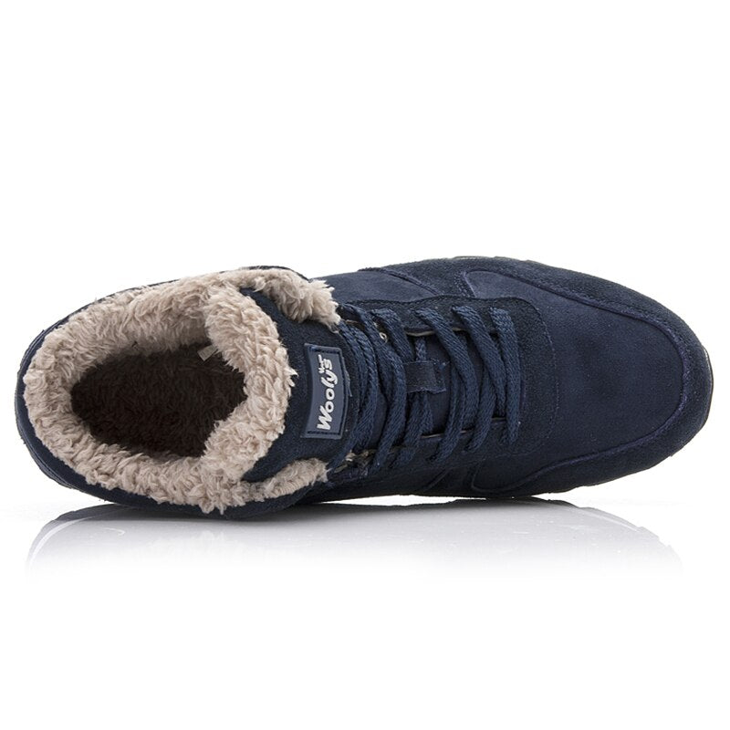 Heren Winterschoenen Warm en Waterdicht met Bontvoering