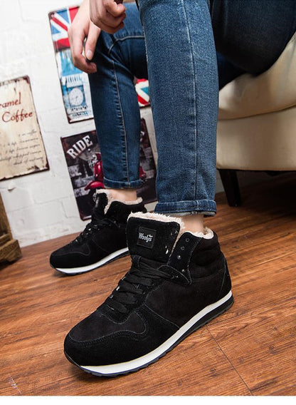 Heren Winterschoenen Warm en Waterdicht met Bontvoering