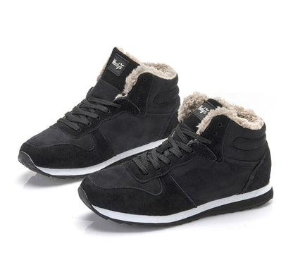 Heren Winterschoenen Hoge Sneakers Warm Bontvoering