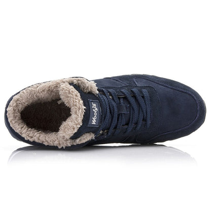 Heren Winterschoenen Hoge Sneakers Warm Bontvoering