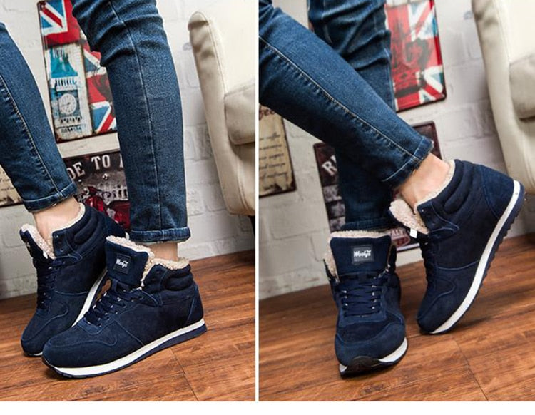 Heren Winterschoenen Warm en Waterdicht met Bontvoering