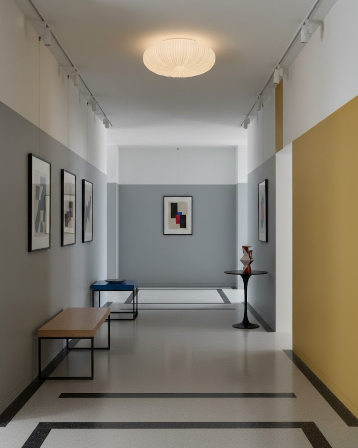 Moderne sculpturale plafondlamp met geïntegreerde LED – ronde design plafondverlichting in 23 40 en 50 cm