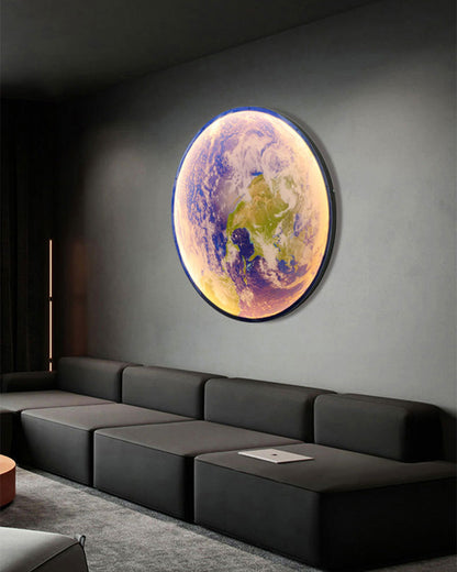 Wandlamp Maan Muurschildering LED Dimbaar Afstandsbediening Woonkamer Slaapkamer
