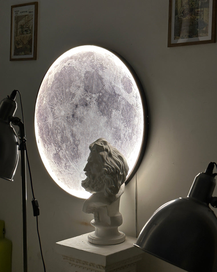 Wandlamp Maan Muurschildering LED Dimbaar Afstandsbediening Woonkamer Slaapkamer