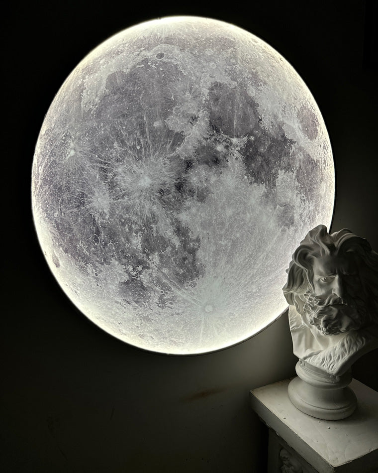 Wandlamp Maan Muurschildering LED Dimbaar Afstandsbediening Woonkamer Slaapkamer