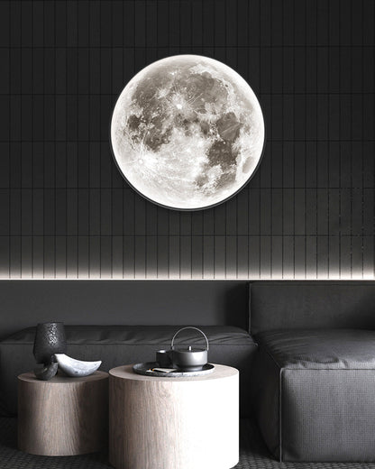 Wandlamp Maan Muurschildering LED Dimbaar Afstandsbediening Woonkamer Slaapkamer