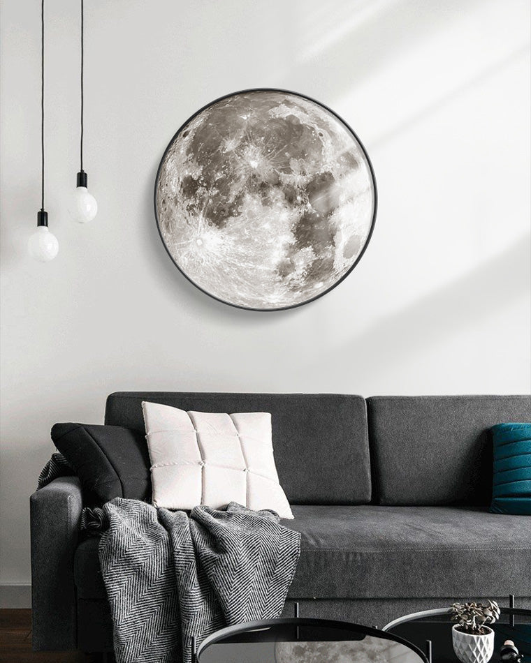 Wandlamp Maan Muurschildering LED Dimbaar Afstandsbediening Woonkamer Slaapkamer