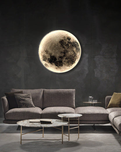 Wandlamp Maan Muurschildering LED Dimbaar Afstandsbediening Woonkamer Slaapkamer