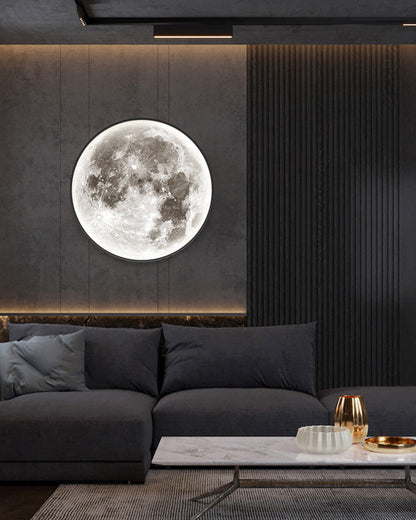 Wandlamp Maan Muurschildering LED Dimbaar Afstandsbediening Woonkamer Slaapkamer