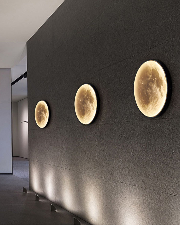 Wandlamp Maan Muurschildering LED Dimbaar Afstandsbediening Woonkamer Slaapkamer