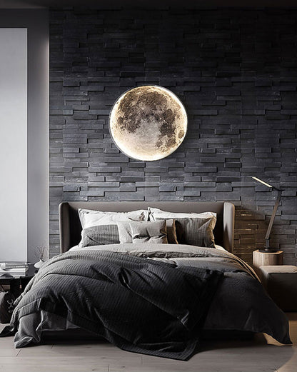 Wandlamp Maan Muurschildering LED Dimbaar Afstandsbediening Woonkamer Slaapkamer
