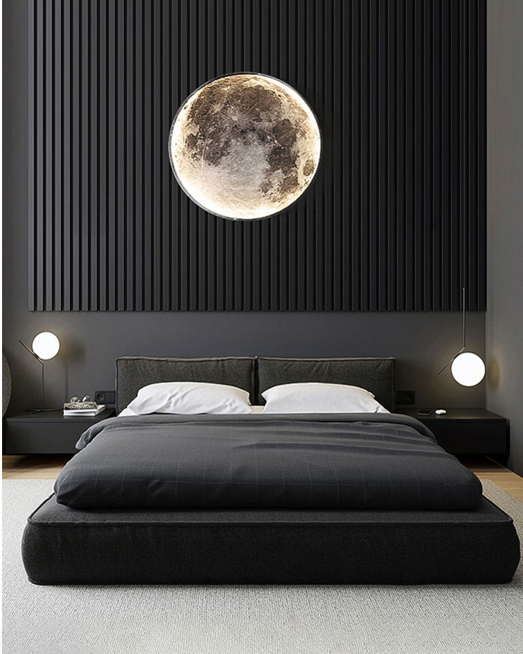 Wandlamp Maan Muurschildering LED Dimbaar Afstandsbediening Woonkamer Slaapkamer