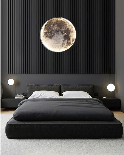 Wandlamp Maan Muurschildering LED Dimbaar Afstandsbediening Woonkamer Slaapkamer