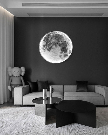Wandlamp Maan Muurschildering LED Dimbaar Afstandsbediening Woonkamer Slaapkamer
