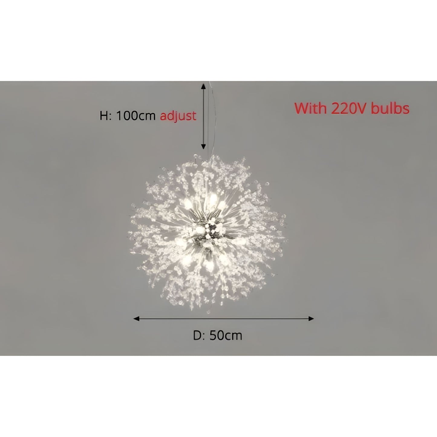 Moderne Kristallen Paardenbloem Kroonluchter Met G9 LED En Luxe Metaal Afwerking