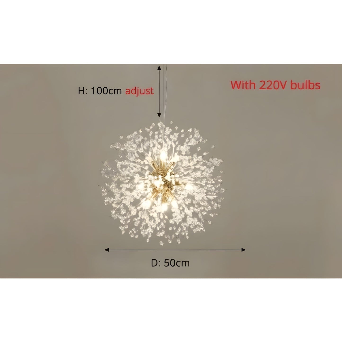 Moderne Kristallen Paardenbloem Kroonluchter Met G9 LED En Luxe Metaal Afwerking