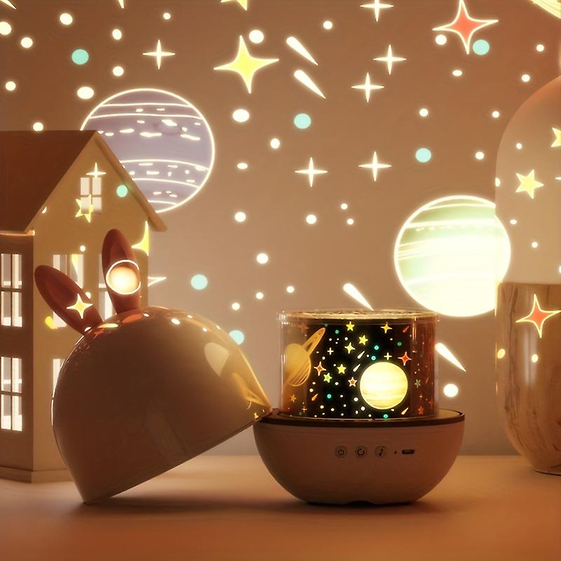 Sterrenprojektor met Muziek & Afstandsbediening Nachtlampje Kinderkamer USB Oplaadbaar Sfeerverlichting