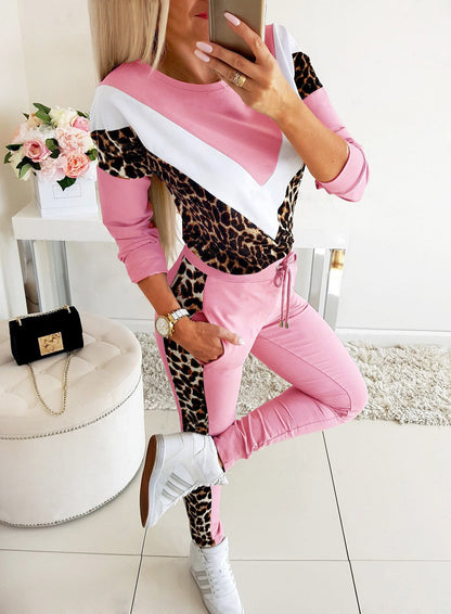Dames Pyjama Set Panterprint Zacht en Comfortabel