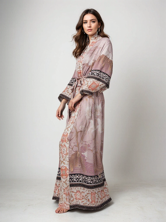 Maxi Kimono Dames Bloemenprint Zomerjurk - StudioMarella