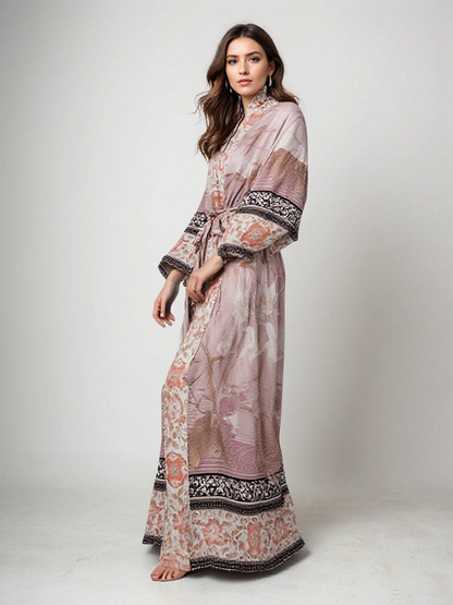 Lange Kimono Dames Bloemenprint Zomerjurk - StudioMarella